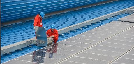 浙江最大企业屋顶光伏发电项目一期并网发电初现成效