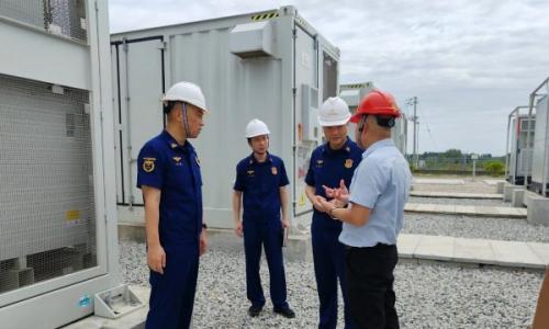 平潭综合实验区消防救援支队调研平潭共享储能电站,推进联合演练筹备攻坚