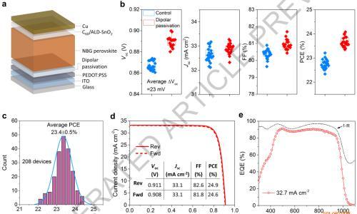 南京大学谭海仁&林仁兴等重磅Nature: 偶极钝化!全钙钛矿叠层30.1%世界纪录终上线!24.9%铅锡钙钛矿单结电池!