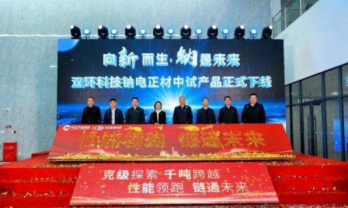 湖北首条!双环科技千吨级钠电复合正极材料中试产品下线