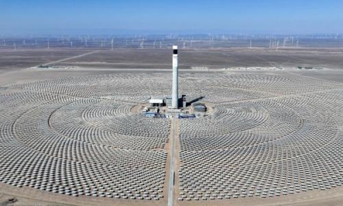 450人奋战戈壁!中能建哈密"光热储"1500MW基地项目正式复工