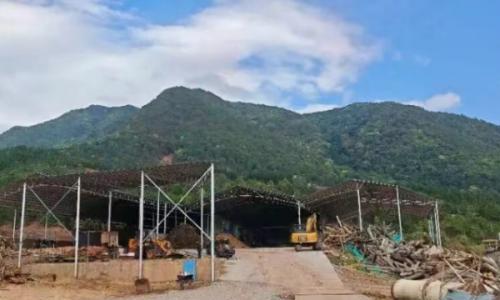 新平县新化乡大寨村生物质颗粒加工厂正式全面投产