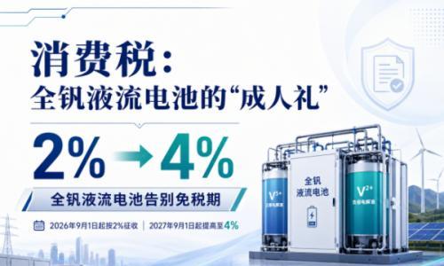 消费税: 全钒液流电池的"成人礼"